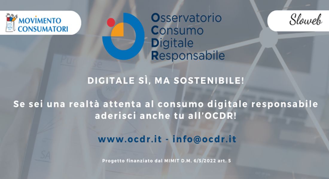 Nasce l’OCDR: un’iniziativa per promuovere la sostenibilità nel consumo digitale